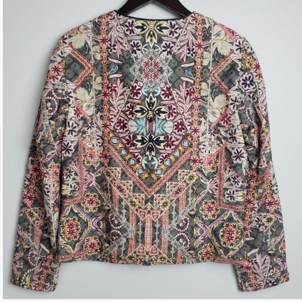 Catherine Malandrino Studded Quilted Jacket Blazer